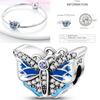 Copper Metal Dragonfly Butterfly Pendant Bead Component Charm Bead Components Bead Component Compatible With Authentic Original Bracelet High Quality