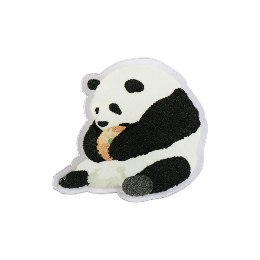 Fashion Panda Acrylic Panda Pin Cute Bear Flower Panda Brooch Cartoon Breastpin Animal Badge Unisex