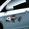 2pcs New Funny Graphics Vehicle Decal Decoration Skeleton Fish Car Sticker