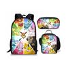 (Style 10) 3PCS Kids Backpack Student Shoulder Bag UK