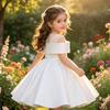 Girls' Formal Princess Dress - Children's Satin Flower Girl & Stage Performance Costume