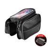 Mountain Bike Front Frame Bag – , Large-Capacity Saddle Bag, Mobile Phone Sensitive Screen, Reflective Cycling Bag