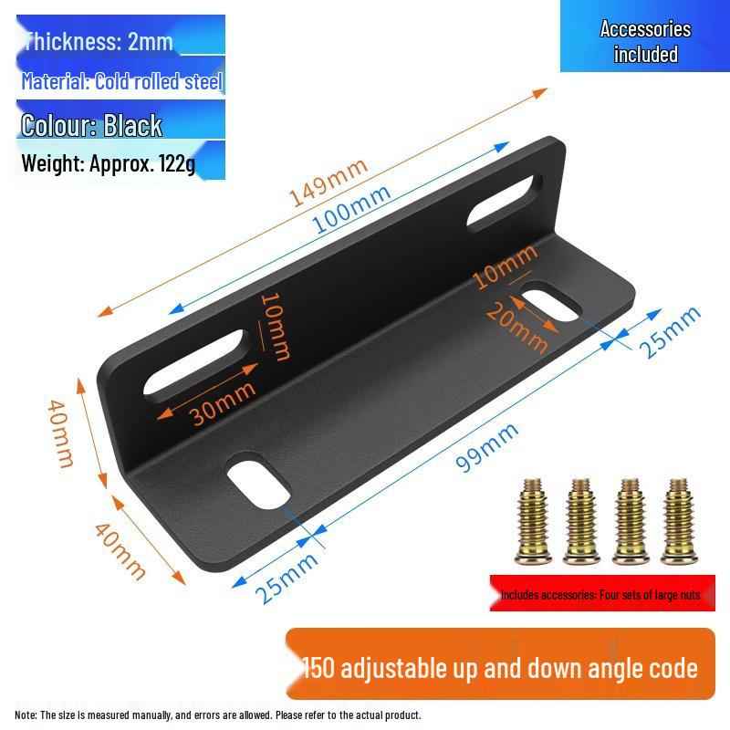 Thickened Large Triangle Soft Bed Corner Bracket - Right Angle Fixed Iron Frame Support