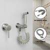 Black Stainless Steel Handheld Sprayer Bidet Shower Shattaff with Shower Hose and Bracket for Bathroom Toilet Hot Cold Water