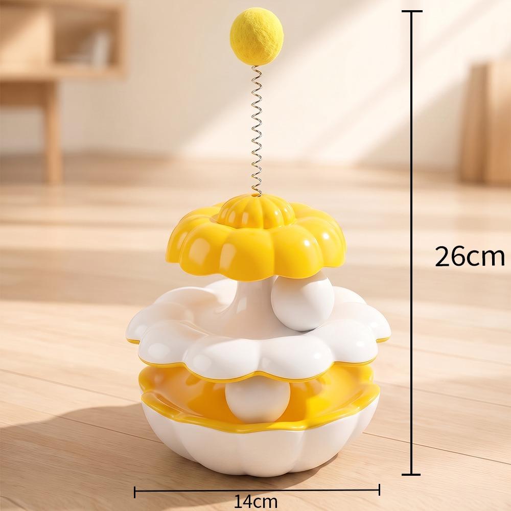 Spring Toy Interactive Cat Toy Plastic Tumbler Cat Toy Cat Turntable Toy  Boredom Relief Activity