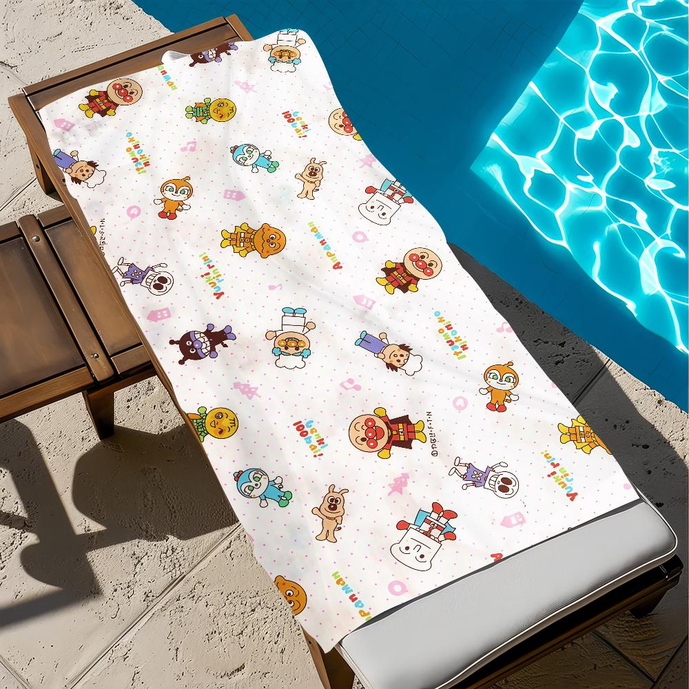 Cartoon A-Anpanman-S cute Towel Large Quick-Drying Microfiber soft Beach Towel for Travel Fitness Sauna Bathing Camping