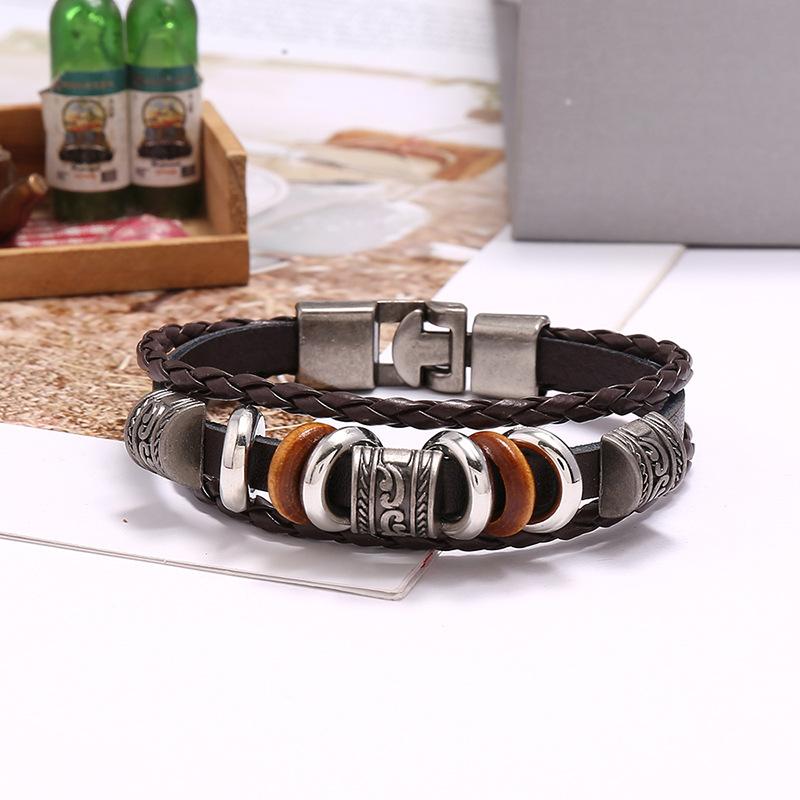 Mode Pu lederen armband sieraden Vintage stijl voor mannen vrouwen