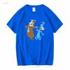 Yogi Bear And Huckleberry Hound T Shirt Unisexs Black Size S 5XL YI484 Vintage Washed Breathable Designer Clothes Streetwear