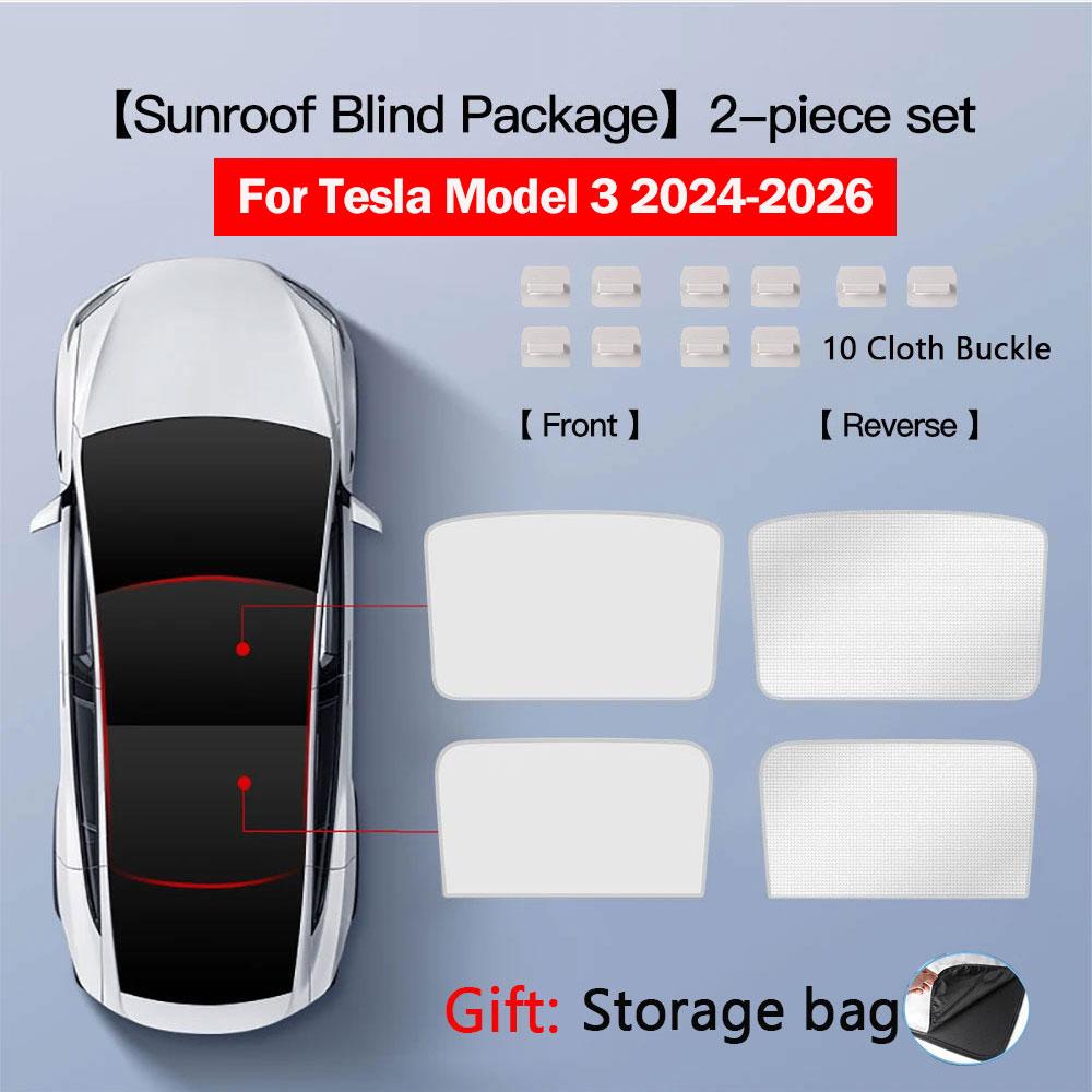 2026 Upgraded for Tesla Model Y New (Juniper) Sunshade Roof Model 3 Accessories Heat Insulation Foldable Glass Sunroof Cover