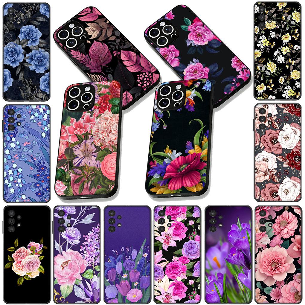 Soft Cover for Xiaomi Redmi 15 9A 9C NFC 7A 9T Note 9 8 7 8T 15c A5 4G 5G Coque Phone Case Rose Flower Pink