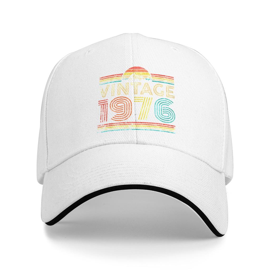Vintage 1976 Limited Edition 50 Year Old Casual Baseball Cap Camping Hip Hop Hats Summer SunProof Men Streetwear Baseball Caps