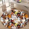 1PC Dogs Pets Office Round Area Rug, Mat Suitable For Office, Under Office Chairs Bedroom Living Room Home Decor, Room Deco