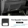 Carbon Fiber Fuse Box Cover Trim Sticker for Hyundai Tucson 2015-2020 Interior Panel