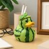 Cartoon Dragon Fruit Duck Figurine Decorative Duck Ornament Watermelon Duck Statue  Desktop Display