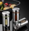 Morningplace Edelstahl Gewürzdosen, Gewürzglas-Set mit Salz-, Pfeffer- und Zuckerstreuern, Perfekt für die Küche (6er Set)