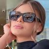 Retro Square Sunglasses Men Women Designer Luxury Vintage Glasses Big Frame Cat Eye Leopard Print Eyewear Uv400