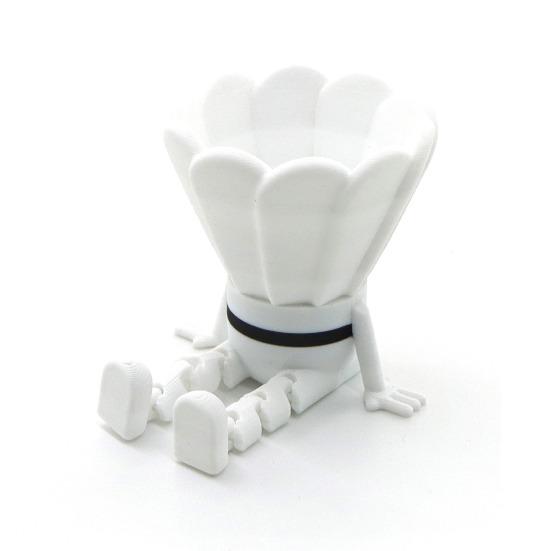 Sports Ball Figure Desk Decor with Articulating Legs 3D Printed Sitting Pose Action Figure Shelf Edge Ornament Gifts for Sports Fans