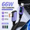 Real-Time Display USB-A to USB-C Cable 66W Fast Charging Digital Display Cable  Tablet Charging