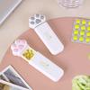 1/2Pcs Cartoon Portable Cat Paw Medicine Box Outgoing Pill Capsule Storage Box Multi-Purpose Compartment Storage Medicine Box
