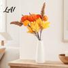 Maple Leaf Decor Autumn Flower Bouquet Artificial Fall Floral Picks with Leaves Pumpkins Vase Filler Berries Pine Cones for Thanksgiving Harvest
