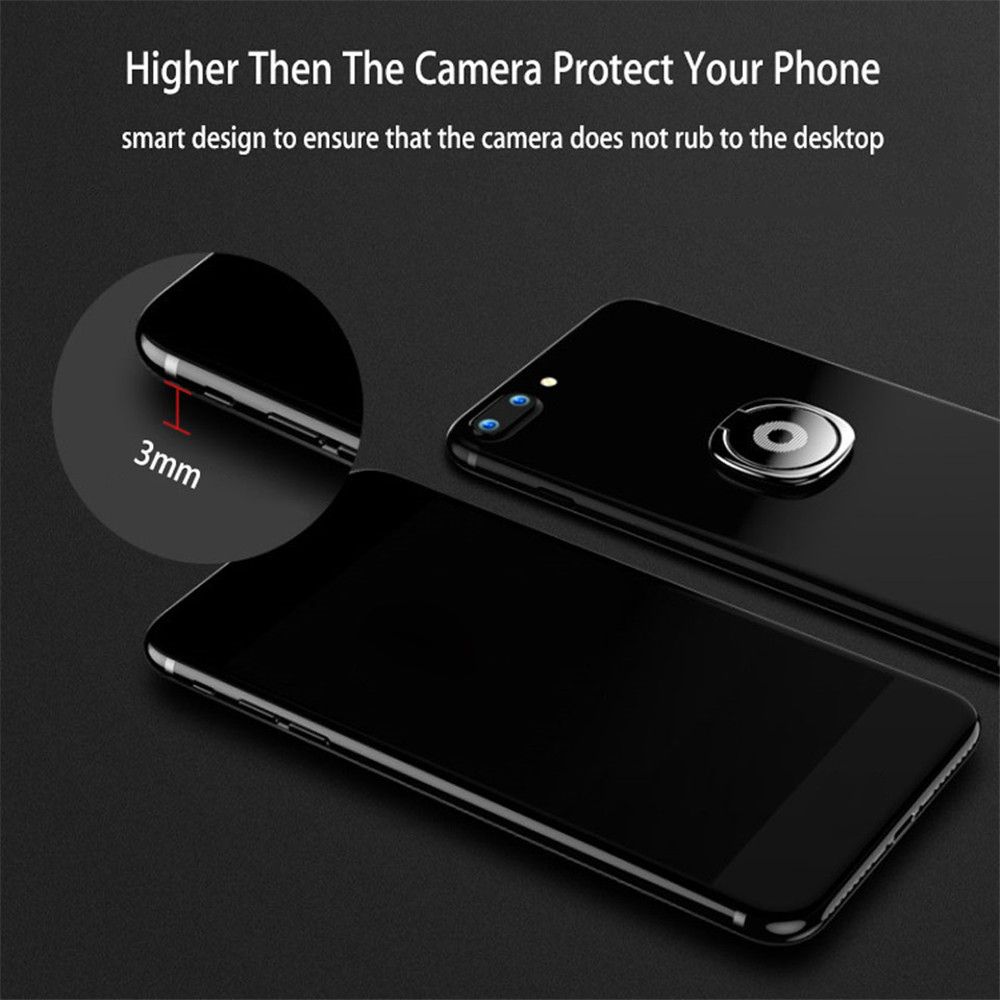 Aluminium Alloy Ultra Thin Finger Ring Holder 360 Rotation Table Car Bracket Mobile Phone Stand