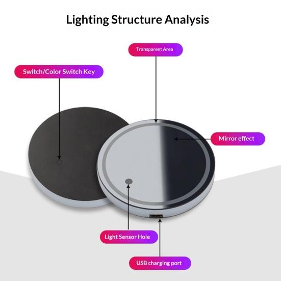 Colors Holder Cup Led Car Light Coaster Usb Rechargeable Up Cup Light 7 Interior Atmosphere Lamp For Car
