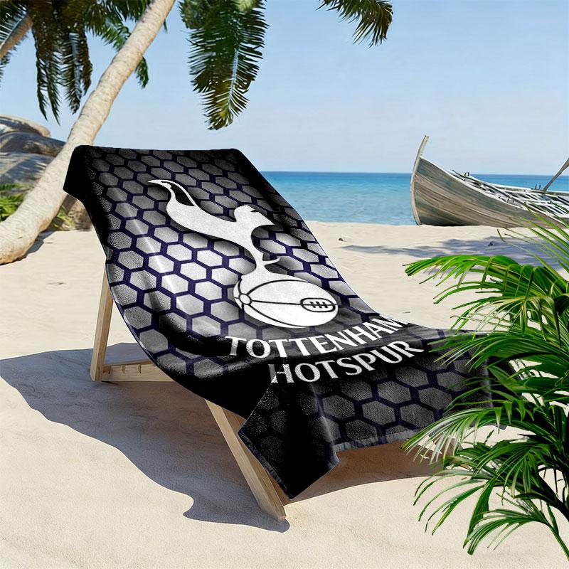 Spurs Logo Print Strandtuch, Großes Weiches Schnelltrocknendes Handtuch für Strand Camping Schwimmen