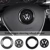 ABS Carbon Fiber Pattern Car Logo Steering Wheel FHJIS5 Sticker Badge For VW GTI Passat B6 Golf 4 5 7 Polo Jetta Caddy Beetle Tiguan CC