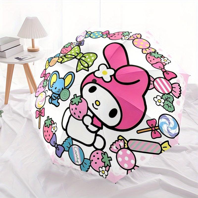 1pc My Melody Automatic Opening/closing umbrella, Compact Travel Umbrella - - Festive Accessory, Sturdy Ribs y250807099