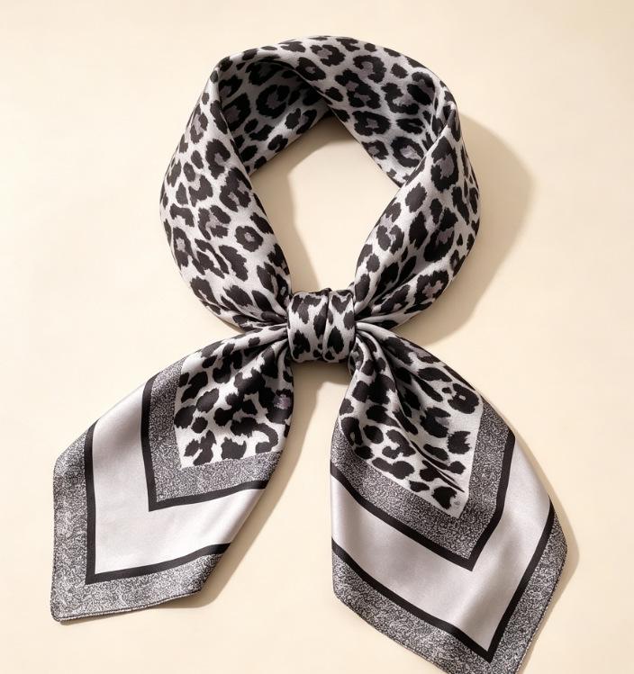 70 Silk Scarf: High-End Korean Style, Versatile Professional Imitation Silk, Retro Printed Women's Scarf