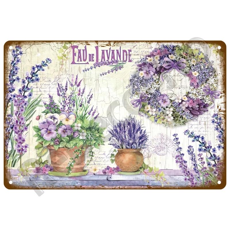 Retro Flower Tin Sign Gardening Metal Sign Vintage Garden Club Outdoor Indoor Home Wall Hanging Decorative Plaque Plates Farm
