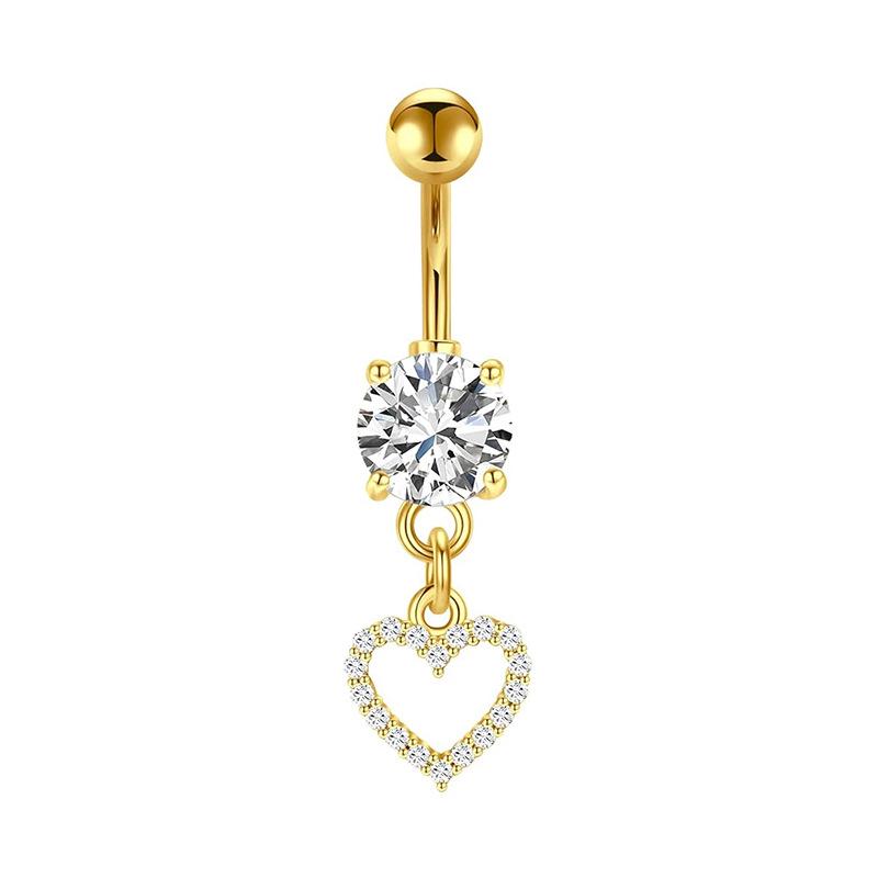 Vynikající sada nerezových zirkonových kroužků do pupíku - Super lesklé šperky pro piercing těla