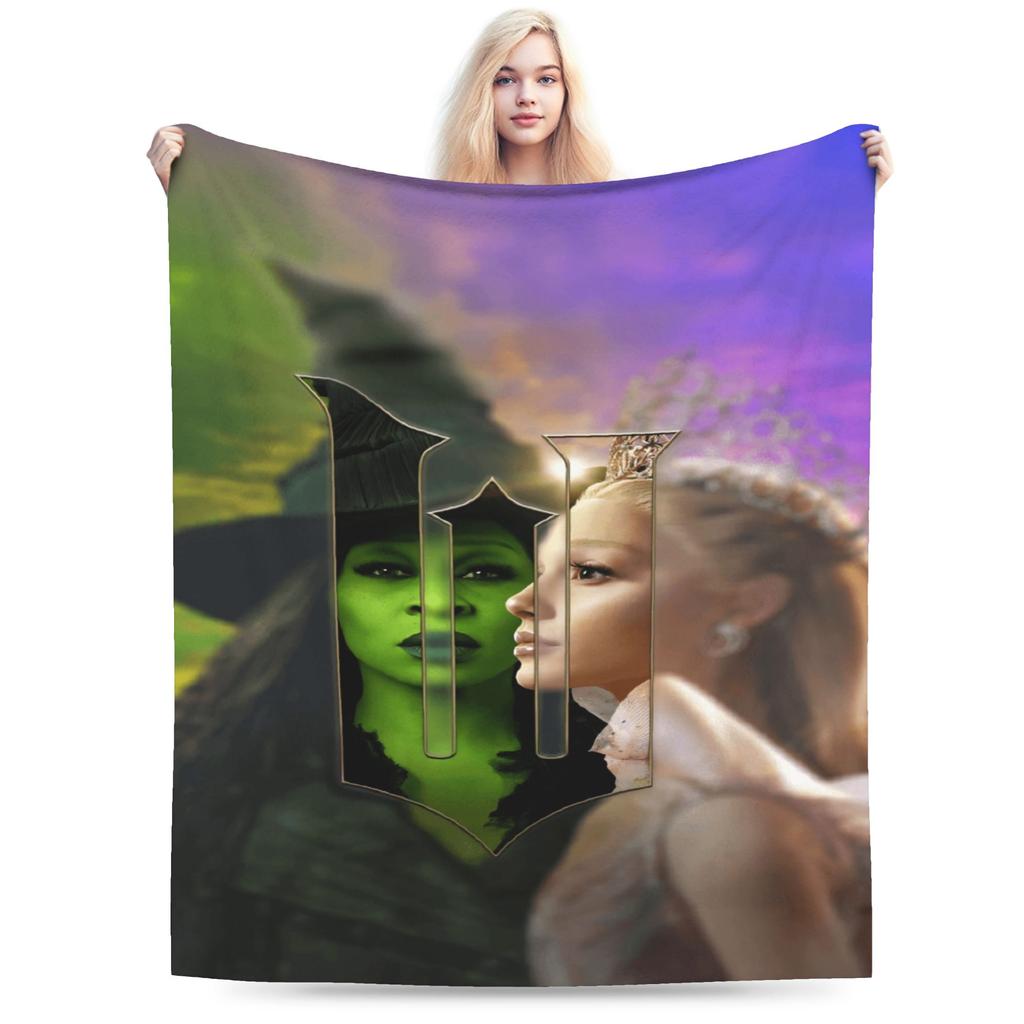 W-Wicked 2 סרט מוזיקלי גלינדה שמיכה איכותית רכה חמה שמיכת פינוק חורף ילדים ספה כיסא הדפס כיסוי מיטה