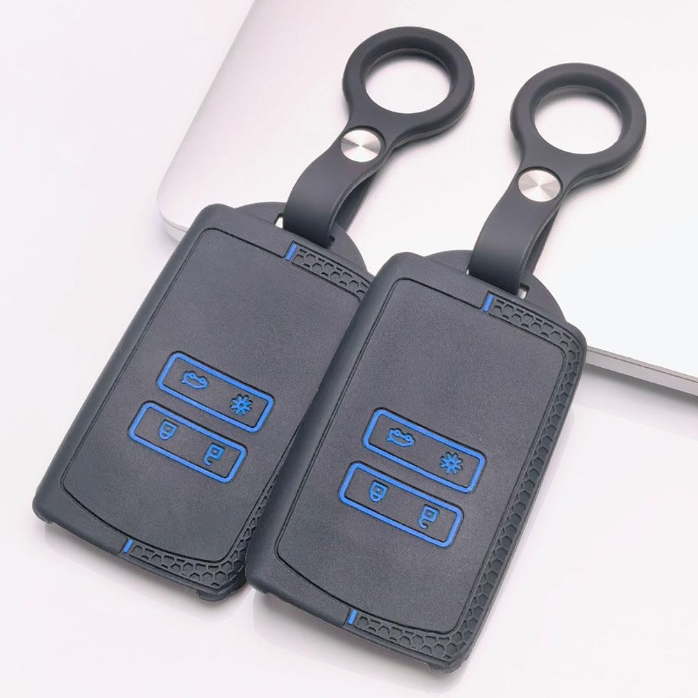Key Fob Cover for Renault Koleos Kadjar Megane Talisman Espace Scenic Grand with Keychain Anti-Scratch Guard Shockproof Protection
