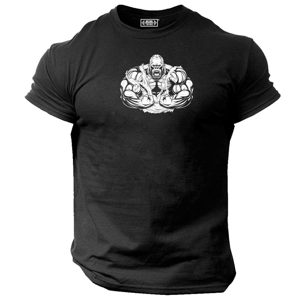 Gorilla Bodybuilding T Shirt Gym Clothing Training Workout Boxing Exercise Top