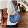 2025 Summer New Versatile Shoulder Bag Travel Messenger Bag Washed Cloth Nylon Retro Casual Lightweight Dumpling Bag
