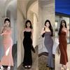 Women's Summer Slimming Sleeveless Bodycon Fishtail Midi Dress