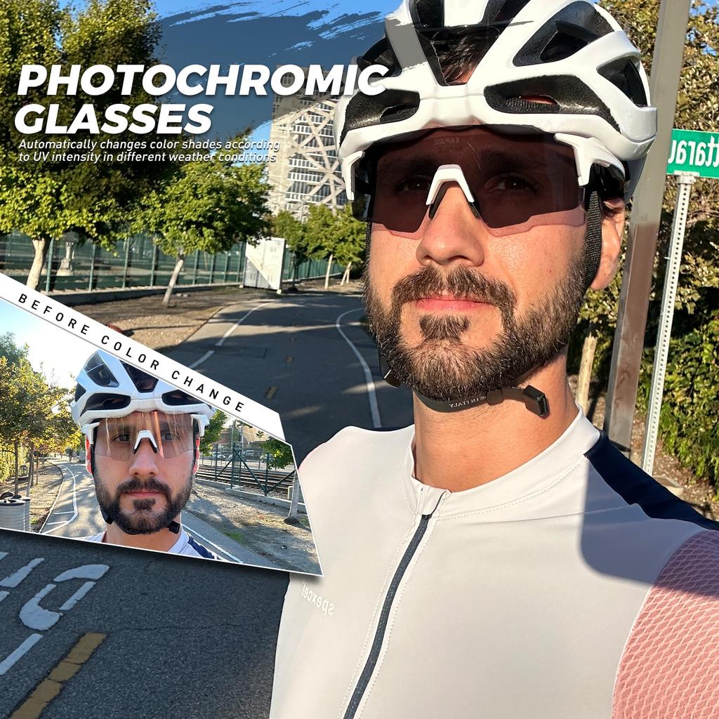 Kapvoe Photochromic Cycling Glasses UV400 MTB Sunglasses for Men Women Outdoor Sports Bike Eyewear Gafas Ciclismo
