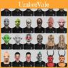 Furchterregende Rote Dämonenmaske Für Halloween-Partys Mit Gruseligem Design Und Latexmaterial