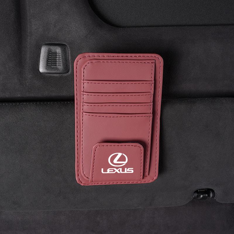 Car Sun Visor Card Bag Storage Clip Glasses Storage Accessories For Lexus F SPORT LBX NX RX 350h 450h ES UX 300e GS GX IS LS LXKR8