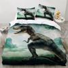3D Dinosaur Printed Duvet Cover King Twin Queen Double Size Kit UltraFine Fiber Pillowcase New Bedspread