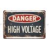 Danger Haute Tension Vintage Rétro Panneau en Fer Blanc Tôle Étain Sadedream Panneaux Métalliques Créer Créer Grotte Design Pub Panneau en Fer Blanc Affiche