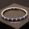 Blue Evil Eye Adjustable Zircon Tennis Chain Bracelets For Women Men Jewelry Gifts