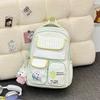 Schoolbag Japanese-style INS Custard Plaid Campus Backpack for Primary and Secondary School Girls, Commonly Used for Daily Classes and Summer 