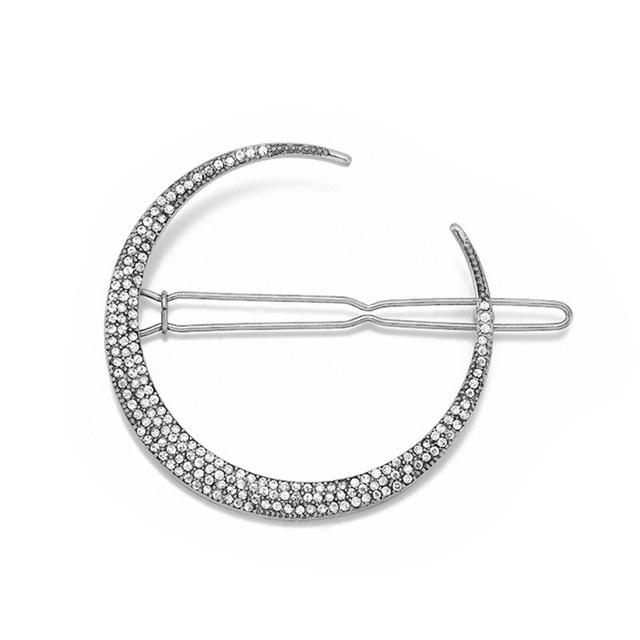 New Geometric Stars Moon Rhinestone Hair Clip Set Snowflake Star Bride Hairpins Women Side Clip Hair Barrettes Hair Accessories