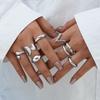 7Pcs/Set Vintage Irregular Silver Color Open Rings For Women New Punk Geometric V-Shaped Rings Fashion Female Jewelry Gifts 2026