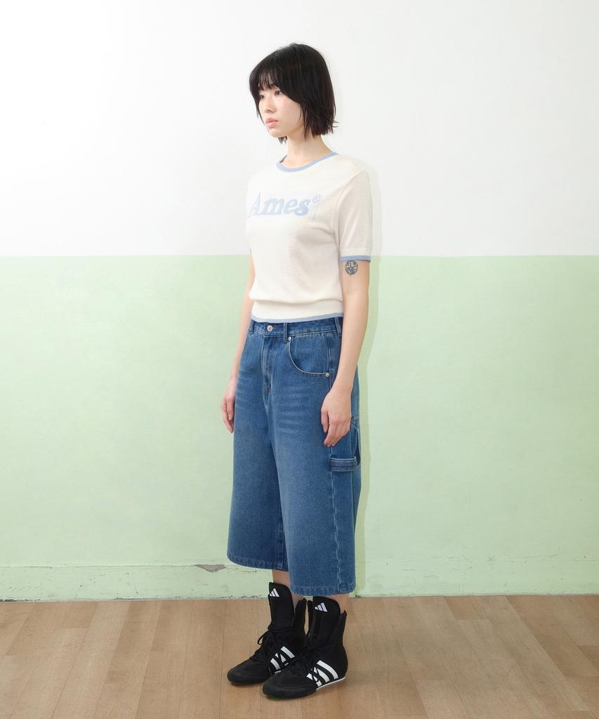 AMES-WORLDWIDE Basic Logo Knit Ivory
