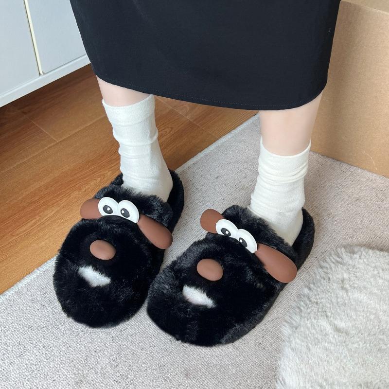 Cartoon Cute Women's Slippers Autumn Winter New Fashion Height Increase Platform Home Shoes Comfortable Plush Warm Cotton Shoes