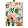 Menina lhamas leopardo tigre laranja vintage tribo cartazes e impressões arte da parede pintura em tela fotos de parede para sala estar decoração sem moldura