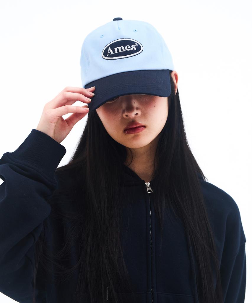 AMES-WORLDWIDE Symbol Logo Twotone Ball Cap Blue